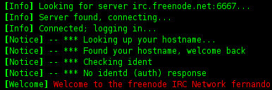 Algunos comandos de IRC